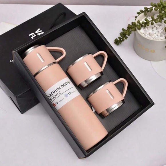 1 Set Stainless Steel Thermal Cup, Double Layer Leakproof Insulated Water Bottle - Picture 5 of 15